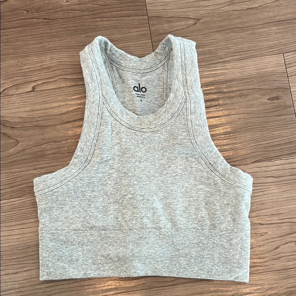 ALO Yoga Seamless Delight High Neck Bra -Grey- used- size S